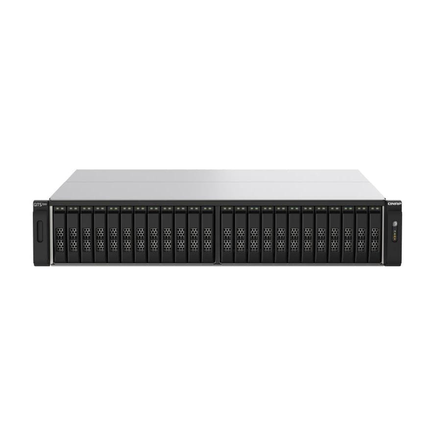 Qnap Ts - H2490Fu 2U Rack Nas With 7302P Cpu And 128Gb Ram Black Gray Enterprise Grade Network Attached Storage - tecwheels